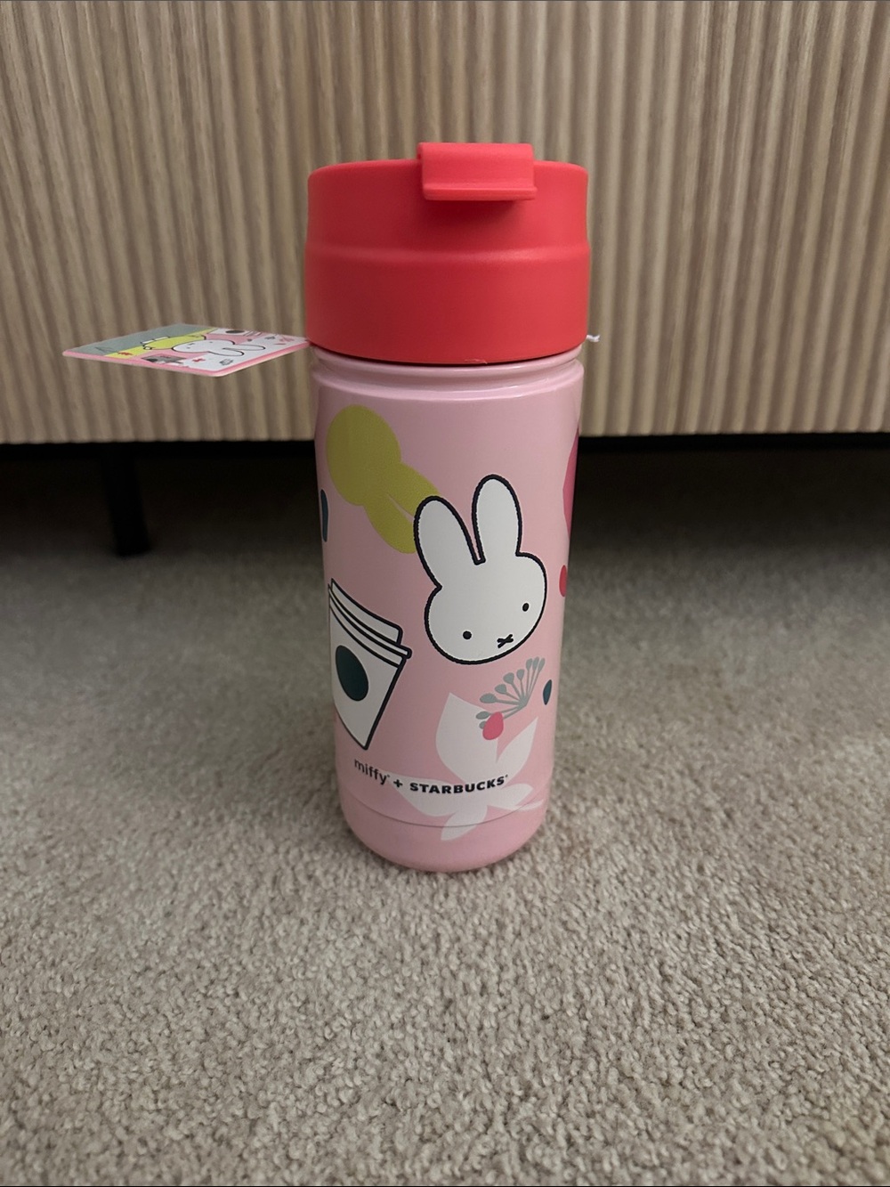 Starbucks x Miffy Pink and Coral Travel Bottle